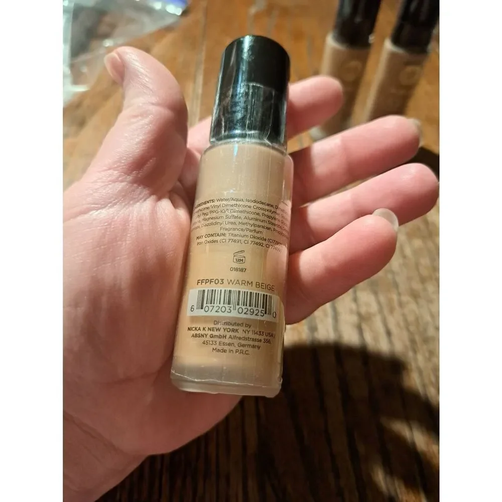 New Lot of 3 Sealed NK Makeup Perfection Liquid Foundation FFPF03 Warm Beige